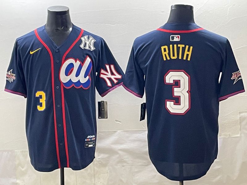 Men 2025 New York Yankees #3 Ruth Drak Blue All star Nike MLB Jersey style 08->new york yankees->MLB Jersey